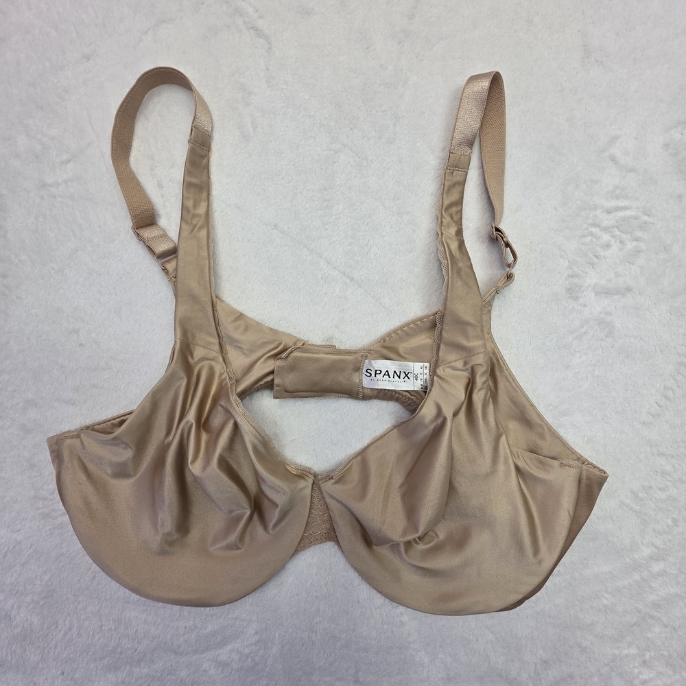 Spanx Bra 40C Nude Underwire Shaping Support Everyday T-Shirt Bra Beige - Picture 3 of 10